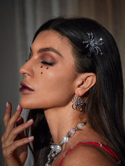 Barrettes araignée en cristal