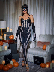 Diamante Jumpsuit In Black