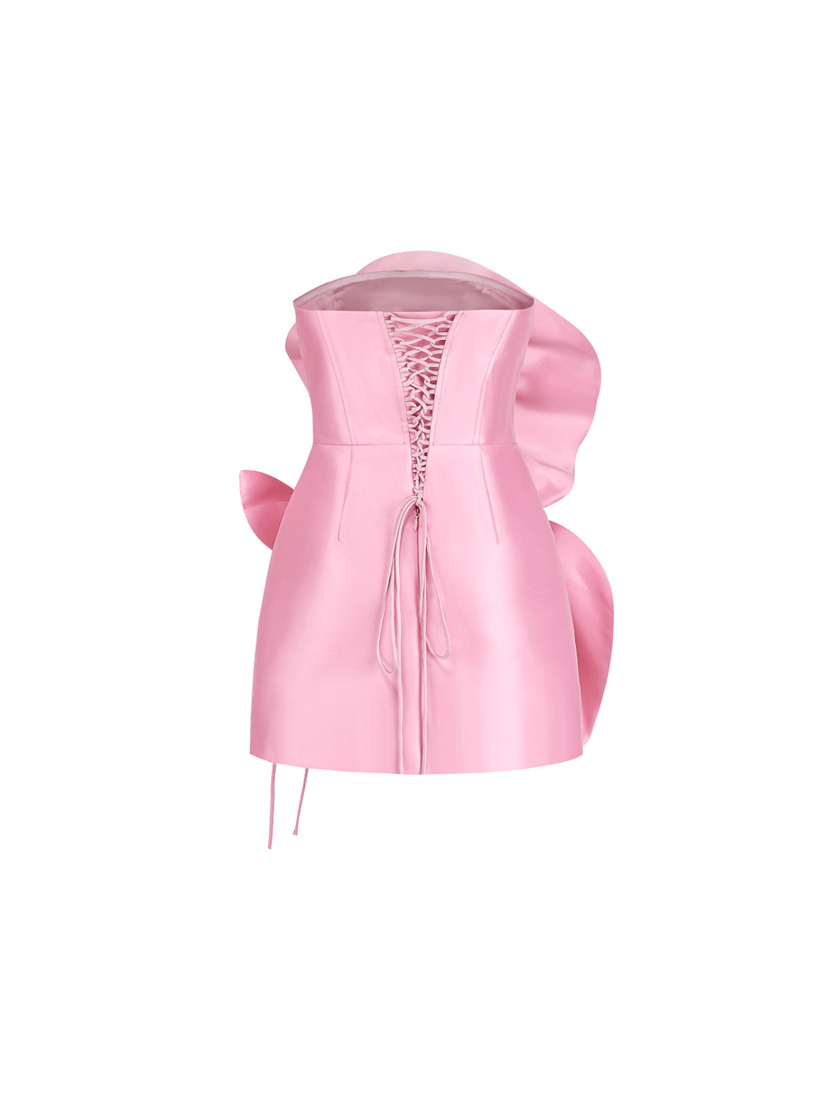 Robe bustier mini à fleurs rose 