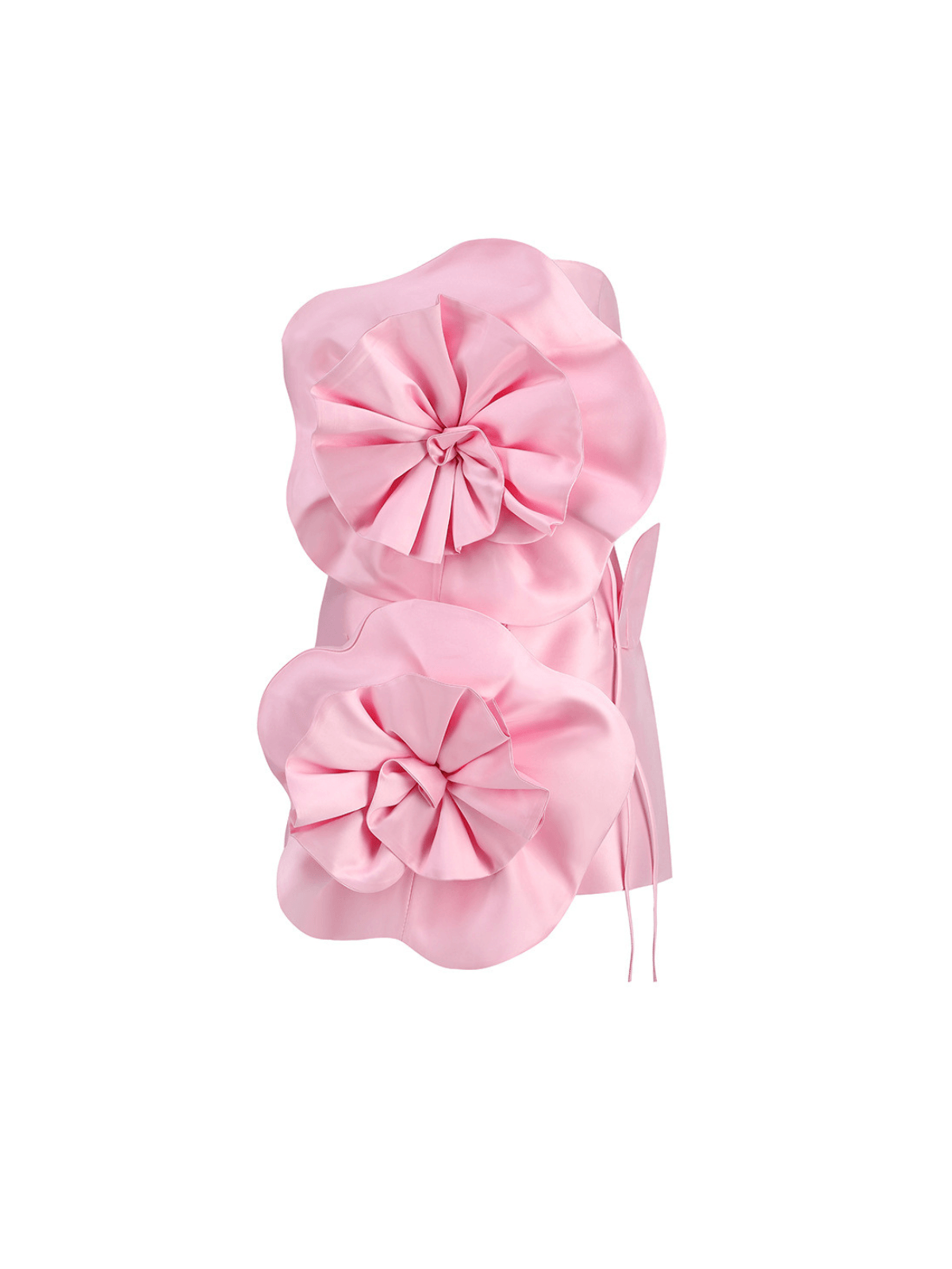 Robe bustier mini à fleurs rose 