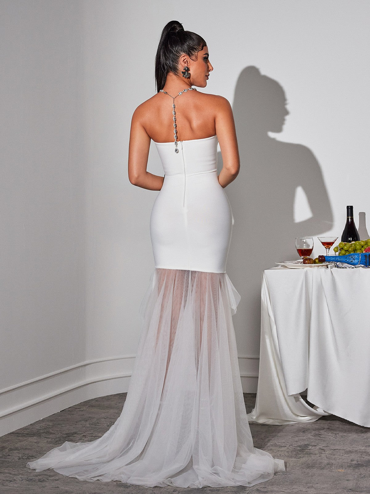Flower Crystal Bandage Dress