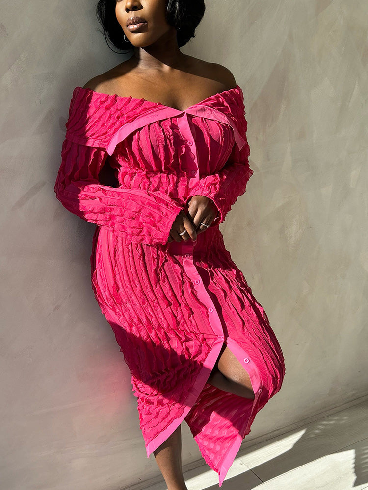 Off Shoulder Mesh Dresses