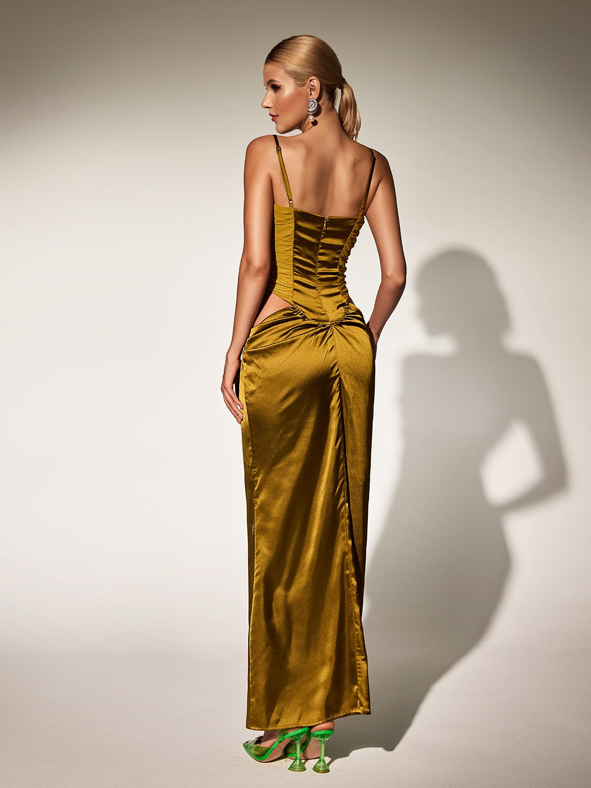 Spaghetti Cutout Maxi Dress