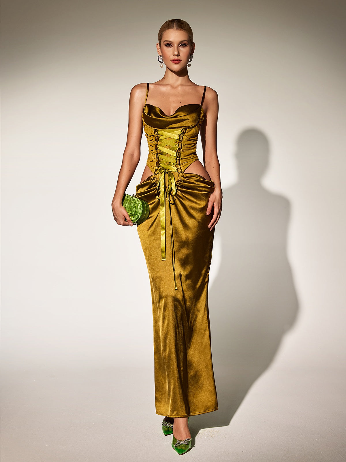 Spaghetti Cutout Maxi Dress