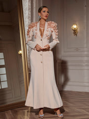 Long Sleeve Flower Maxi Dress