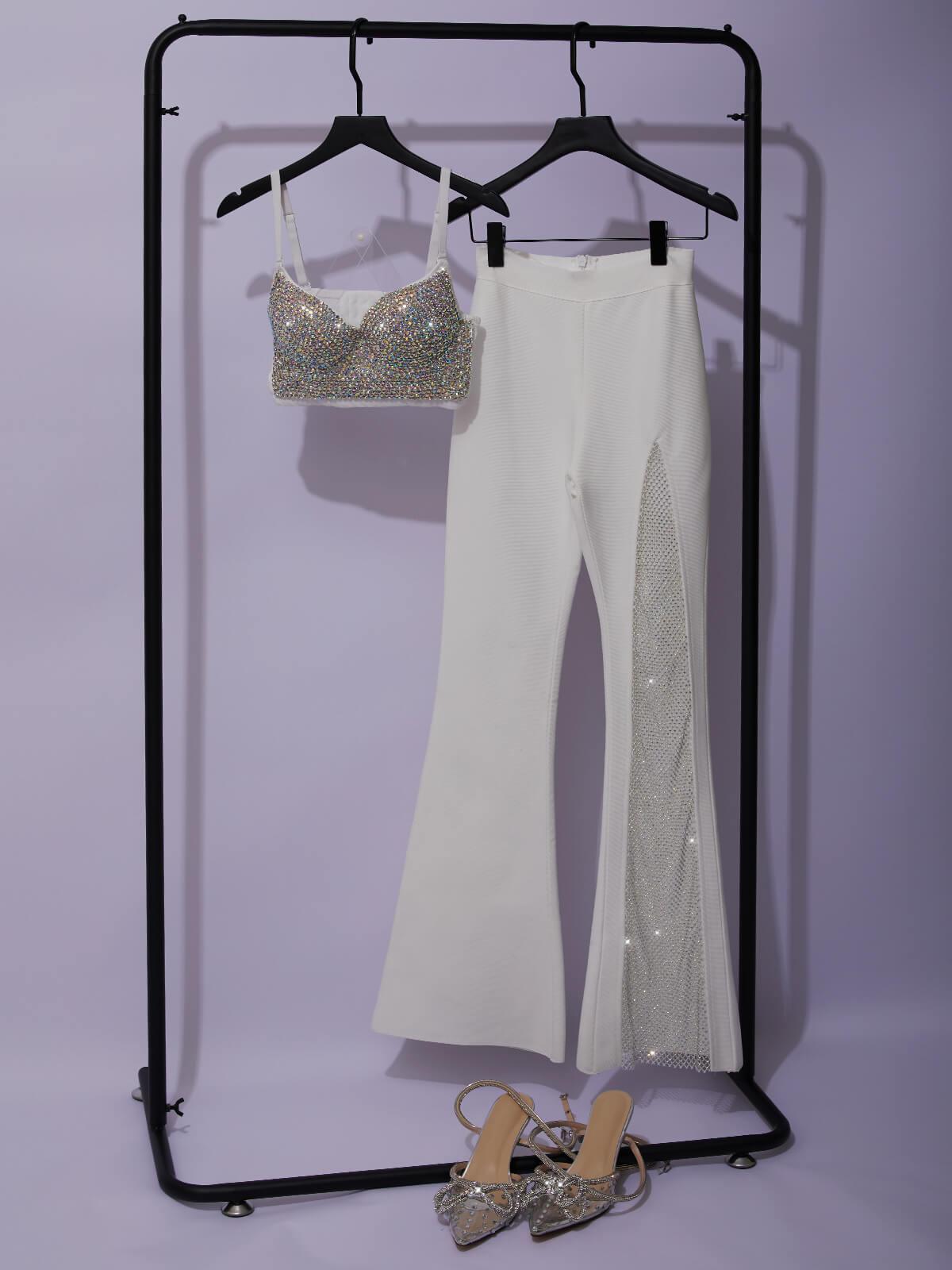 Bustier en cristal blanc 