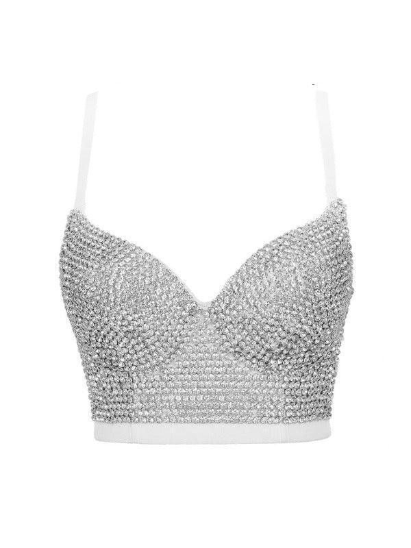 Bustier en cristal blanc 