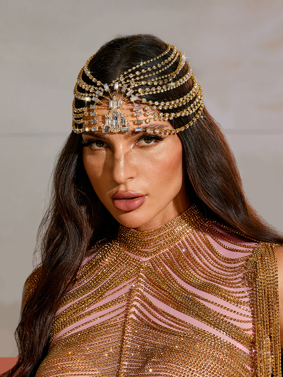 Multi Layered Crystal Headband