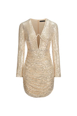 Robe courte à sequins