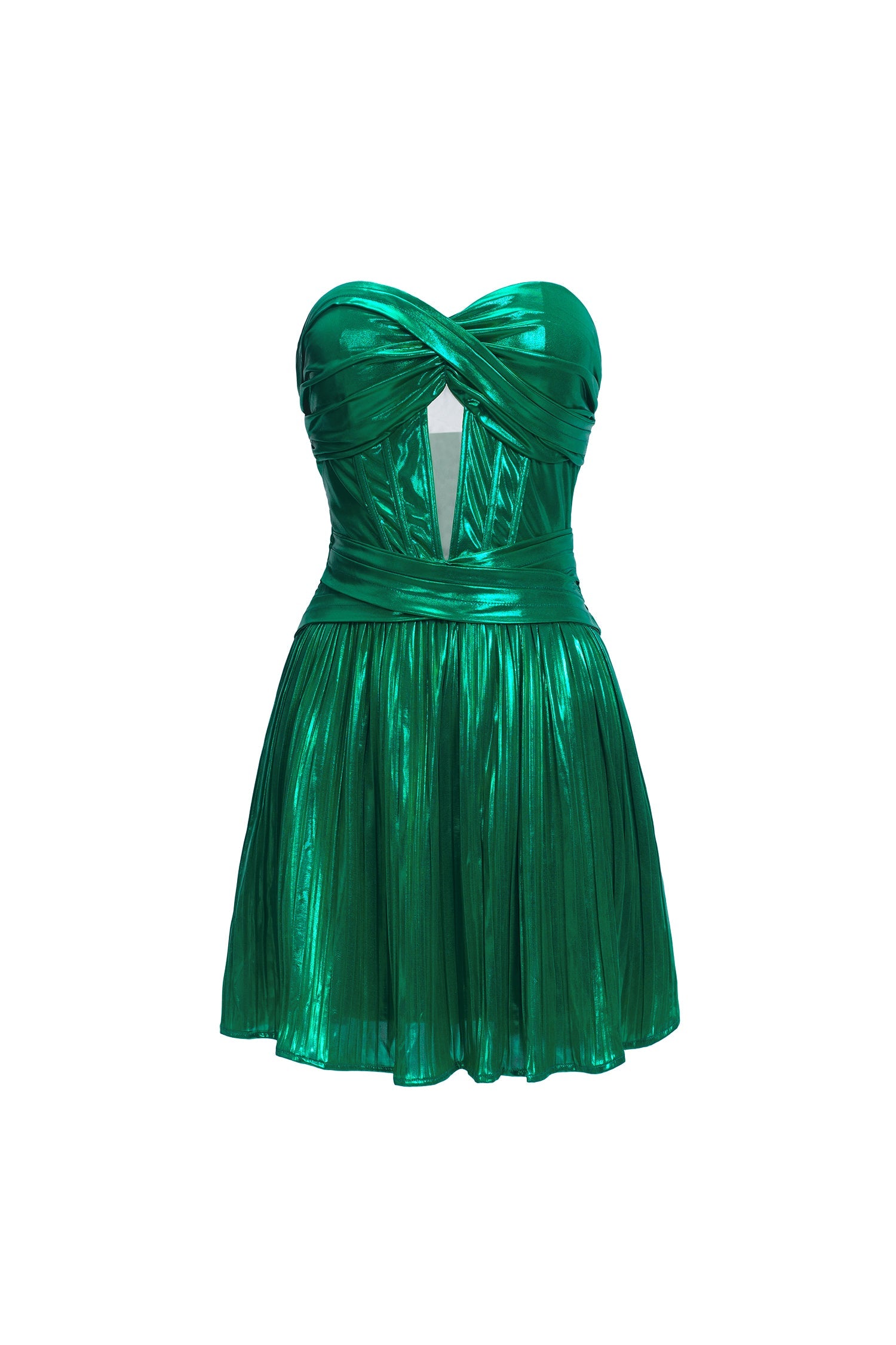 Robe mini bustier ajourée 