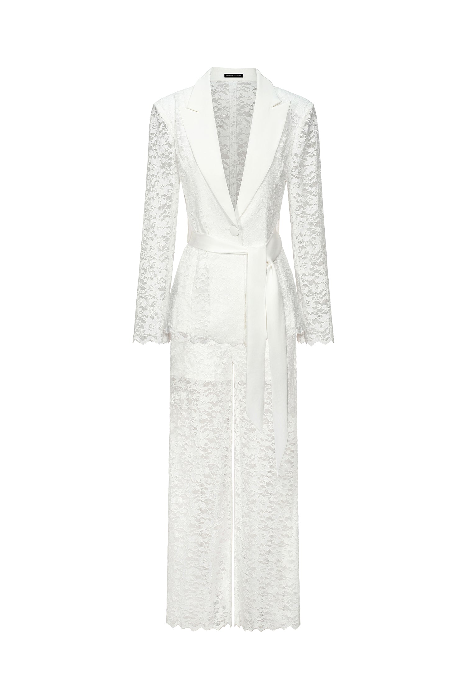 Deep-V Long Sleeves Lace Two-Piece Set