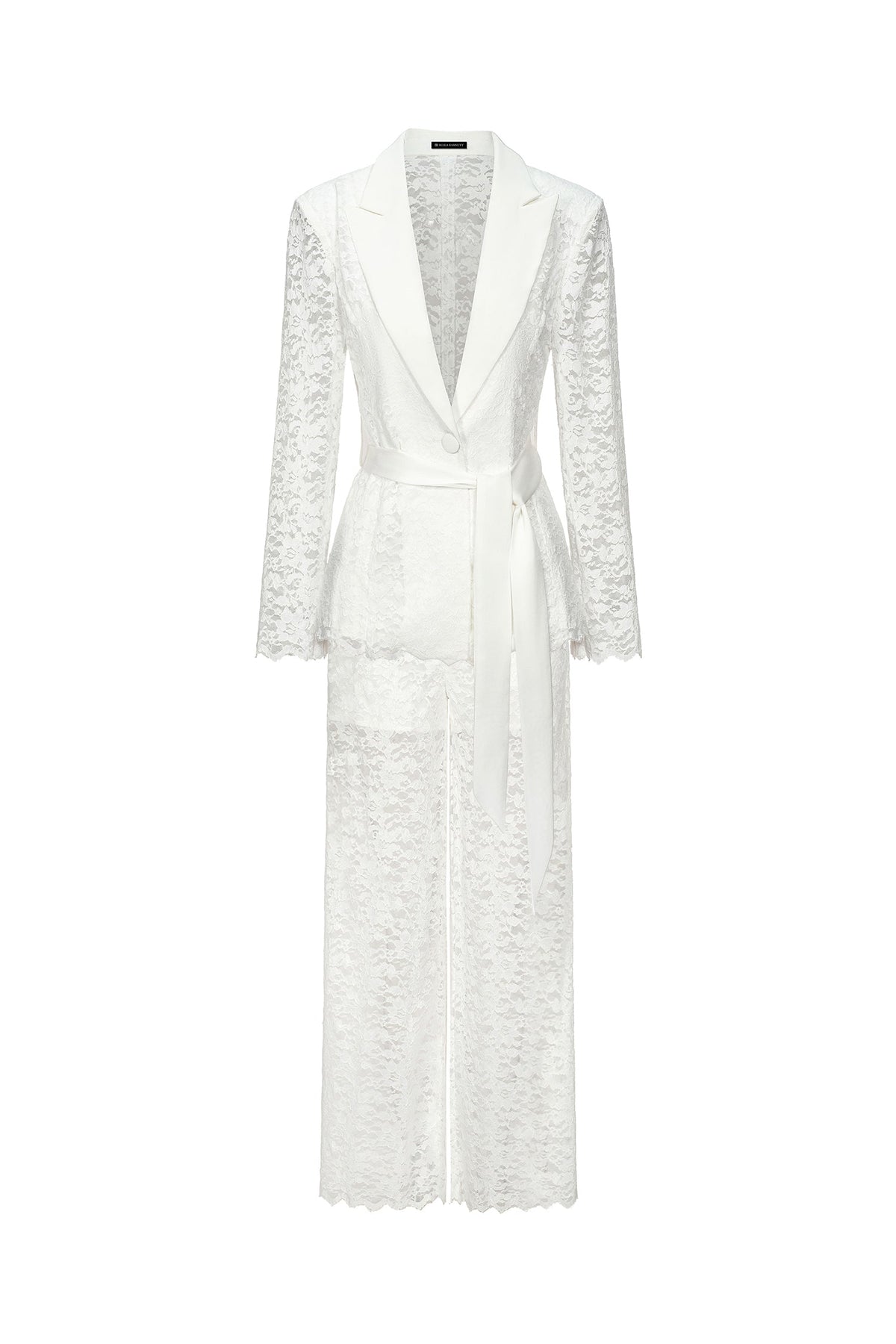 Deep-V Long Sleeves Lace Two-Piece Set