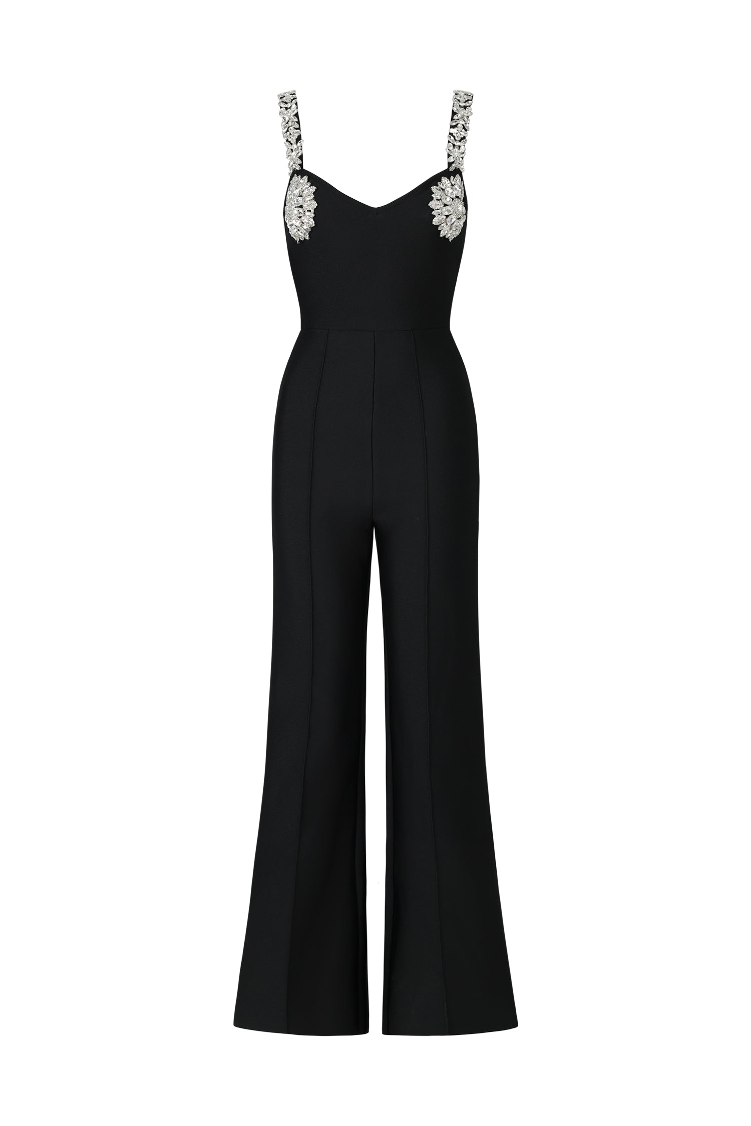Combinaison maxi sans manches à losanges et bandage diamant 