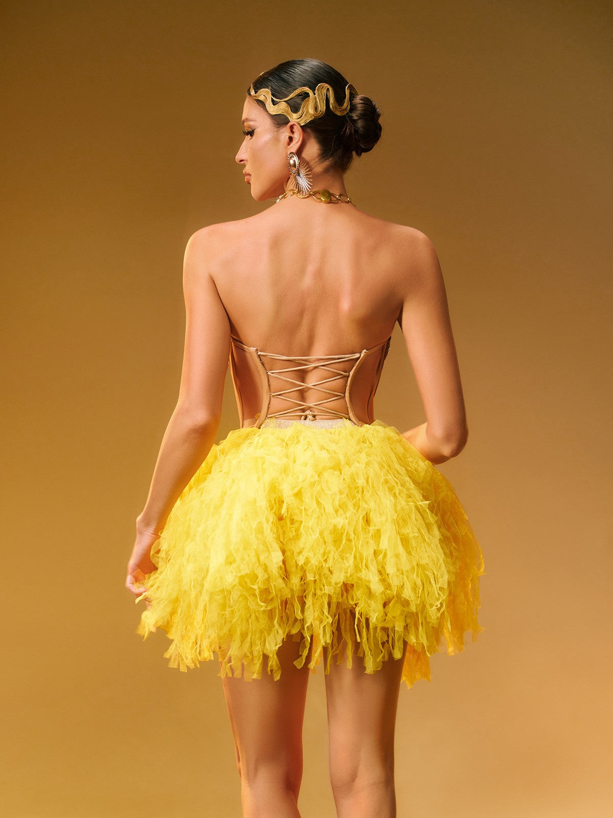 Strapless Corset Tulle Skirt Set