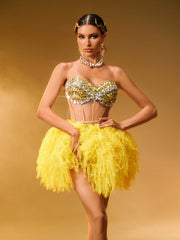 Strapless Corset Tulle Skirt Set