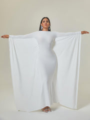 Robe longue à manches dolman 