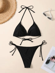 European And American Style Black Bikini Two-Piece Swimsuit Selling Fashionablewear for Ladies