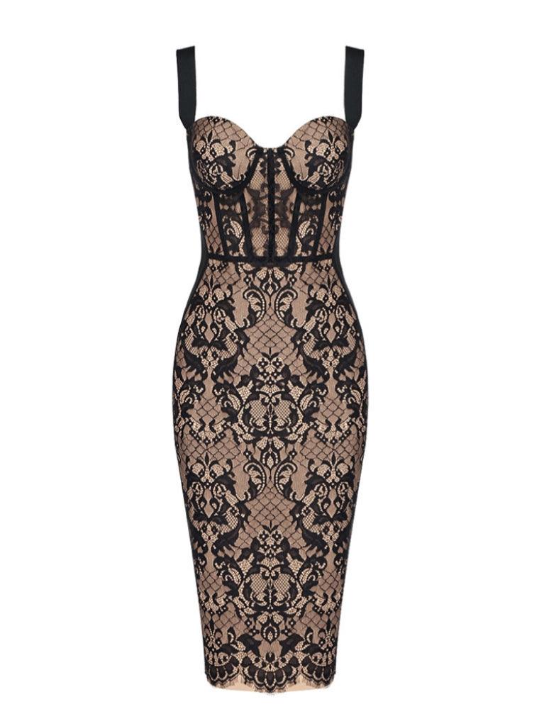 Robe bandage en dentelle 