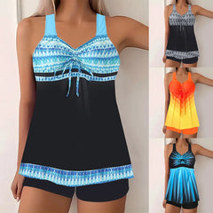 Floral Print Bikini Set with Conservative Two Piece Swimsuit for Comfortable Tankini for Fashion