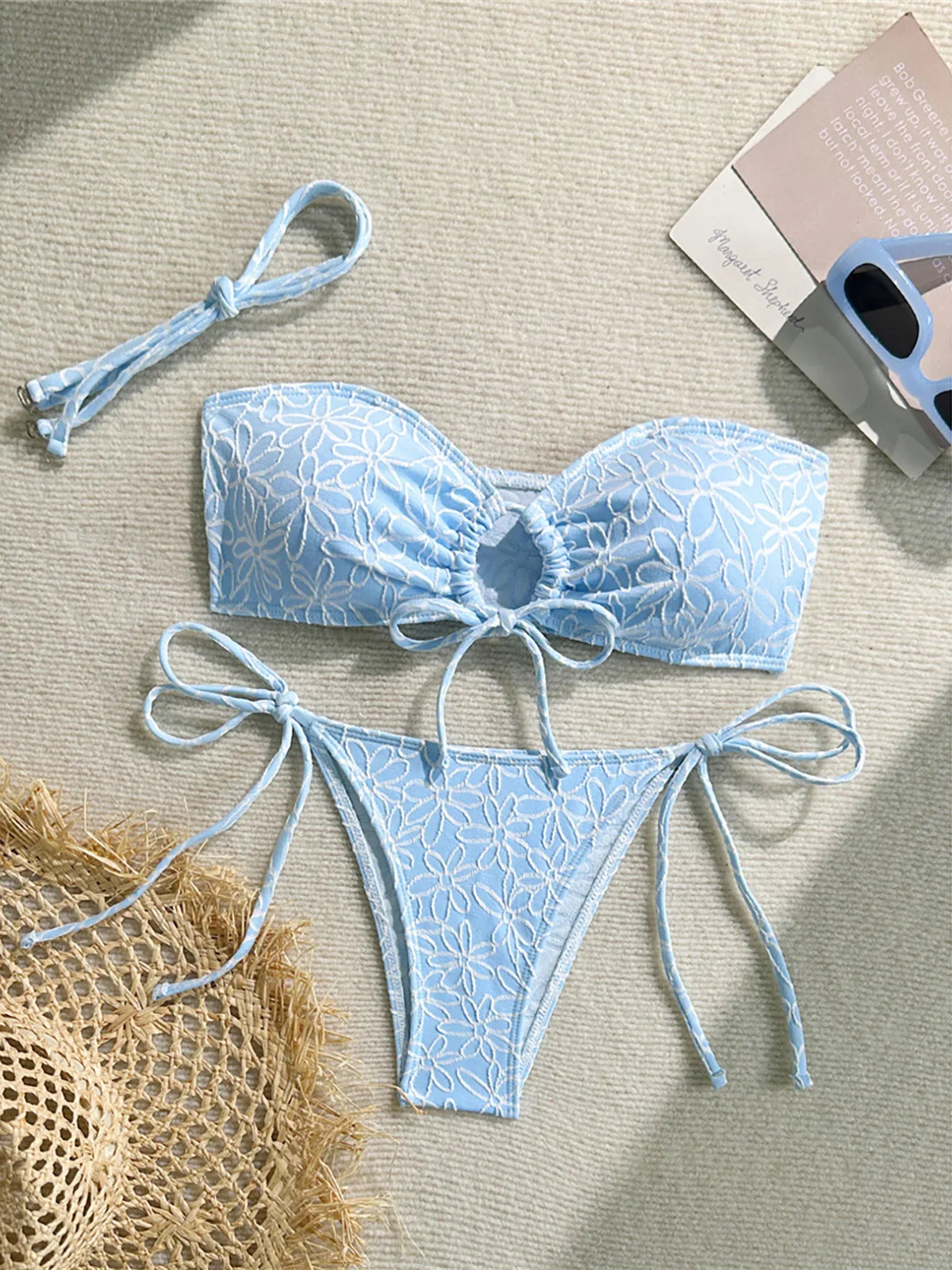Flower Printed Bikini Two-pieces Bikini Set