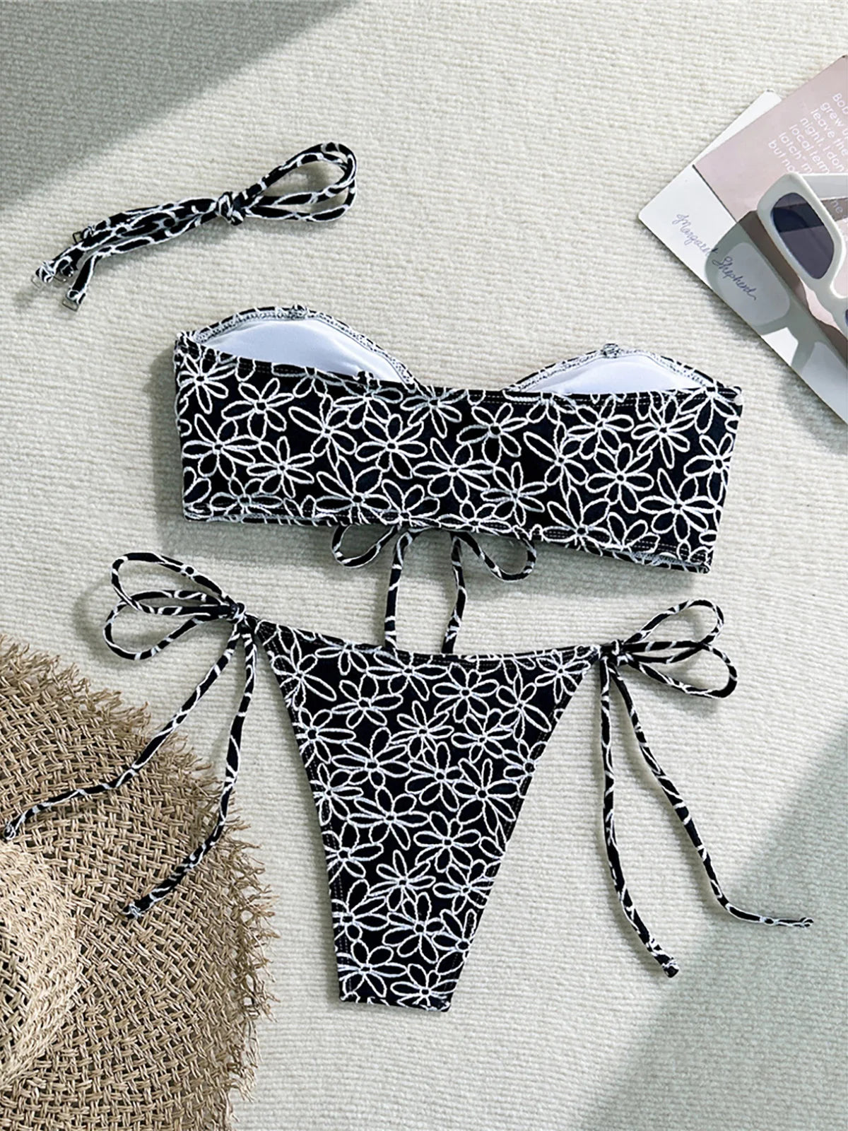 Flower Printed Bikini Two-pieces Bikini Set