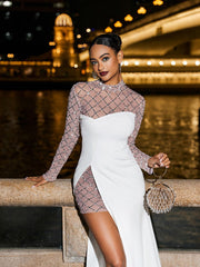 Robe en résille strassée 