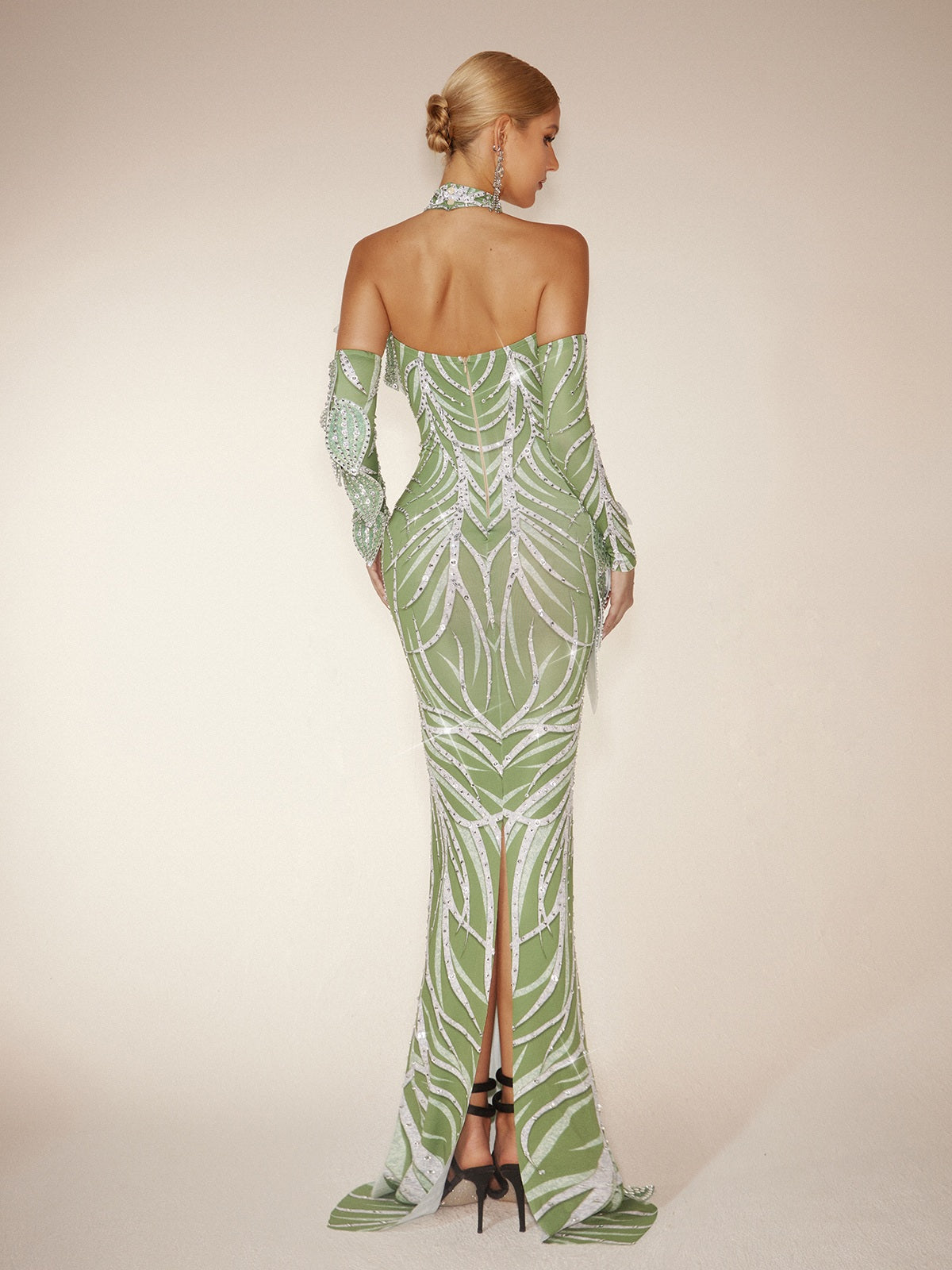Robe longue Leaf Diamond à manches longues 