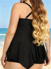 Full Coverage Tankini Set for Boyleg Swimsuit with Print Modest Swimwear Two Piece