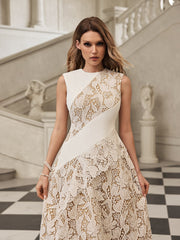 Sleeveless Lace Midi Dress