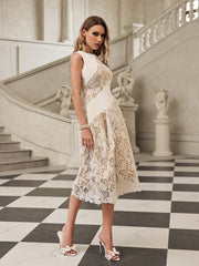 Sleeveless Lace Midi Dress