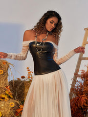 Robe longue en tulle 