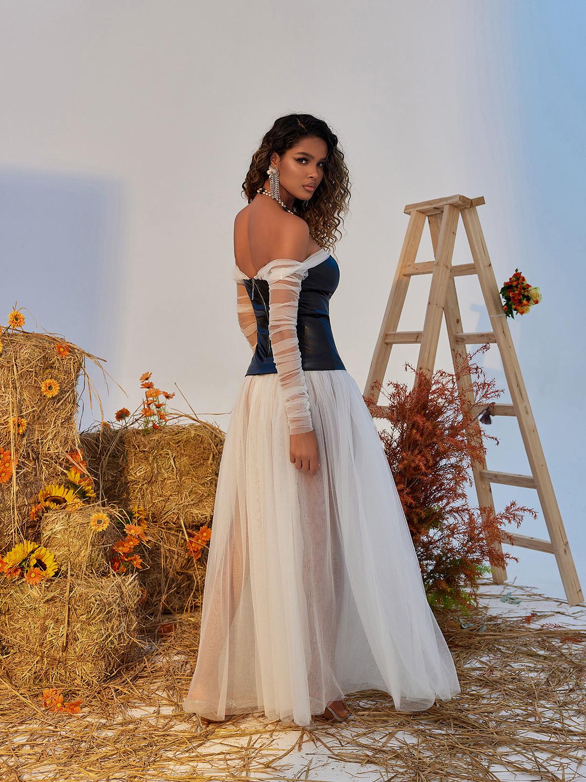 Robe longue en tulle 