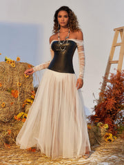 Robe longue en tulle 