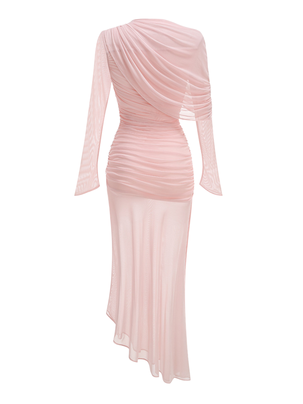 Robe longue maxi en maille à manches longues 