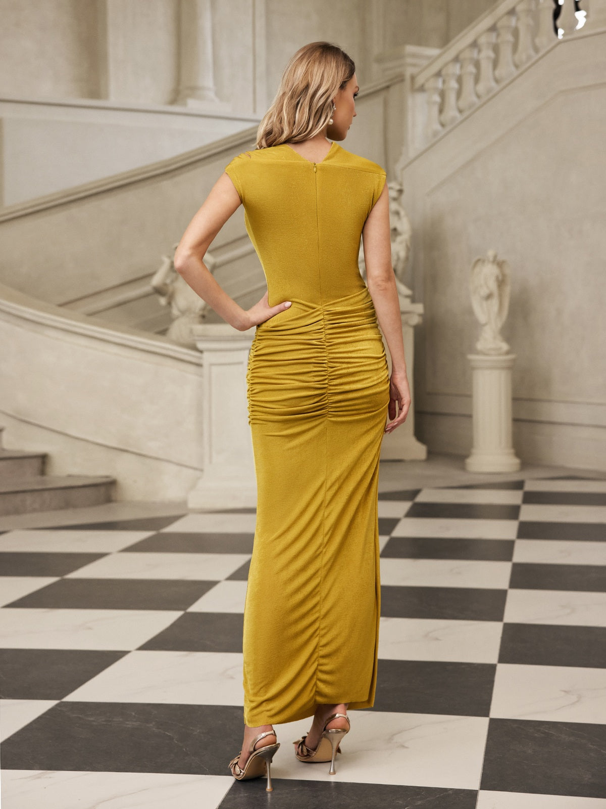 Sleeveless Velvet Maxi Dress