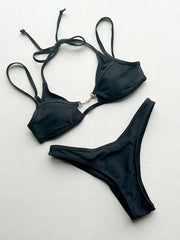 Halter Cut Out Bikini Two-pieces Bikini Set