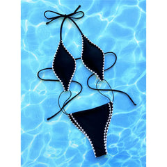 Halter Extreme Mini Micro Thong One Piece Swimwear Tummy Cut Out Monokini