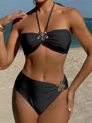 Halter Metal Star Bikini Two-pieces Bikini Set