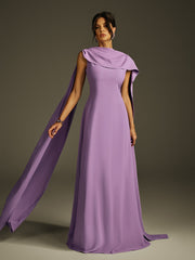 Robe longue sans manches à châle 