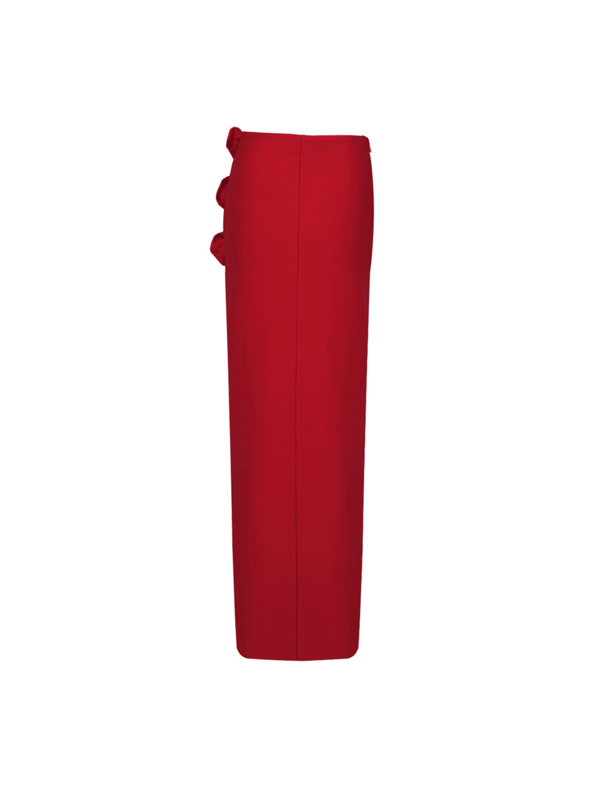 Flower Asymmetric Bandage Skirt In Red
