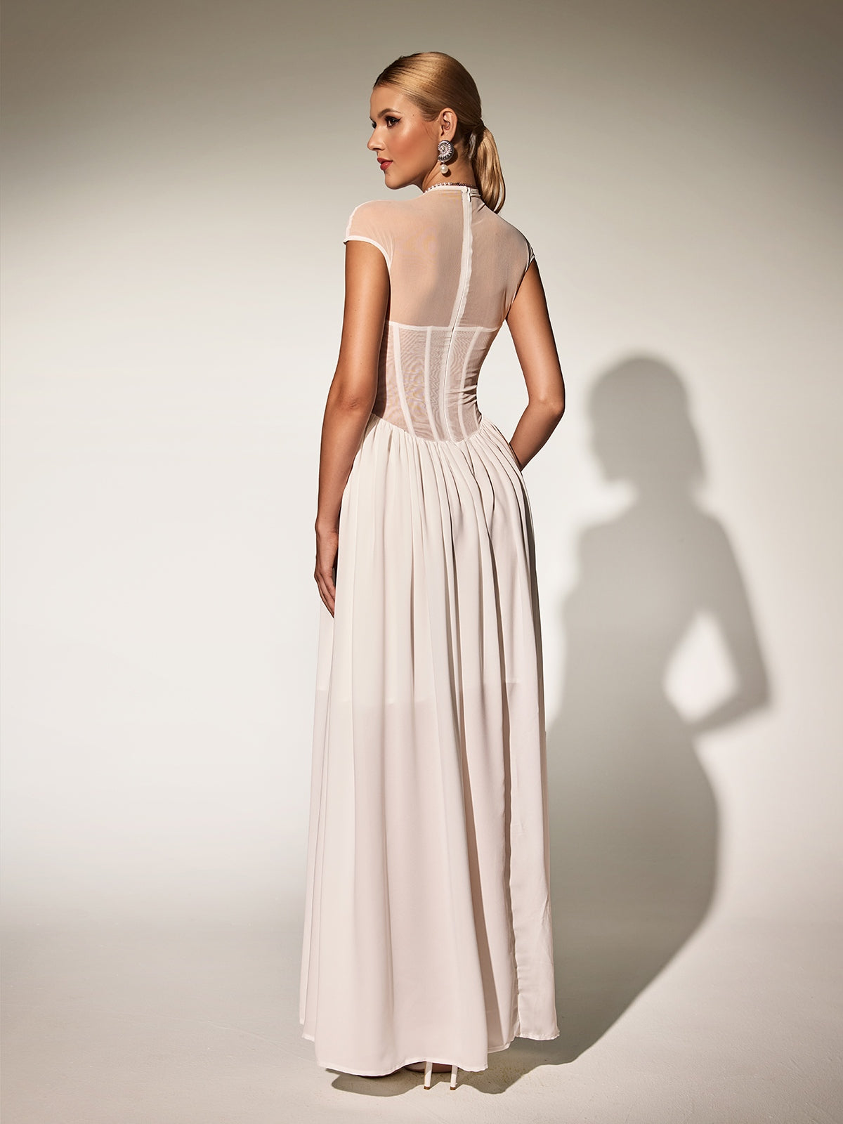 Robe longue corset sans manches 