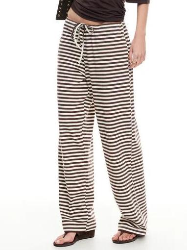 Pantalon Bloom à rayures chocolat