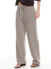 Pantalon Bloom à rayures chocolat