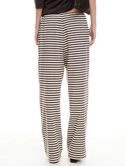 Pantalon Bloom à rayures chocolat