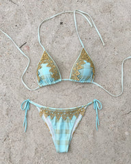 Lace Bikini Swimsuit Bikini V Neck Swimwear Separates Halter Two Piece Bikini Set Swimwear Resort Wear Bathing Suit