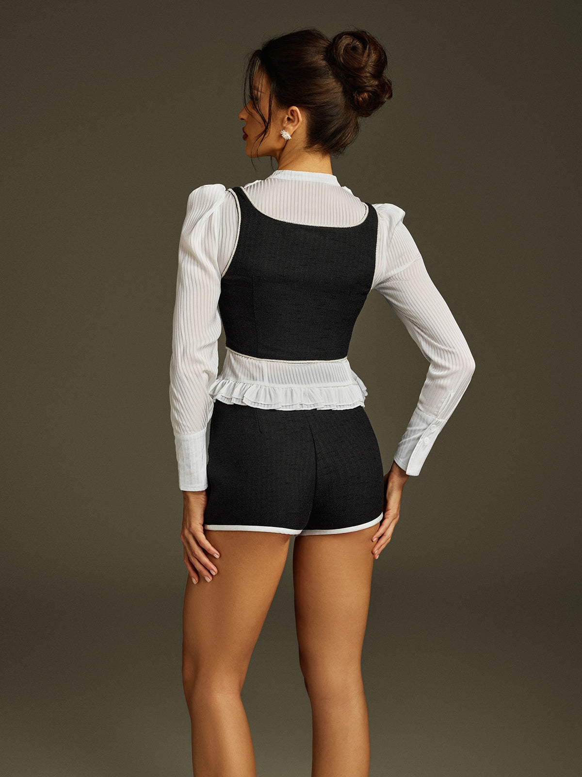 Ensemble short à volants 