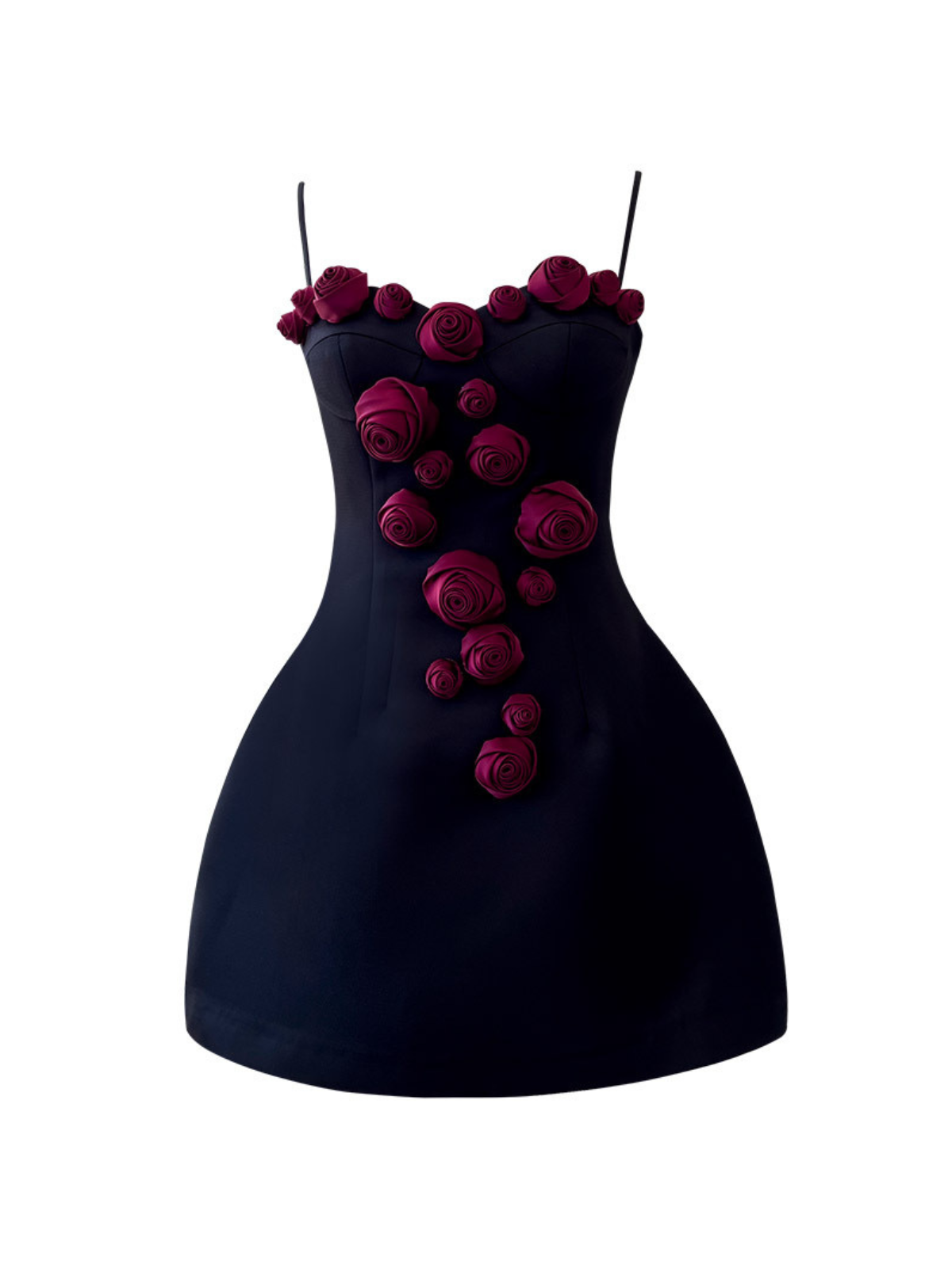 Robe mini à fleurs spaghetti 