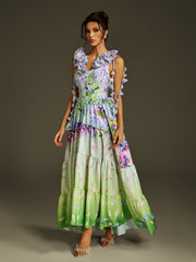 Flower Printed Swimwear Two Piece Set