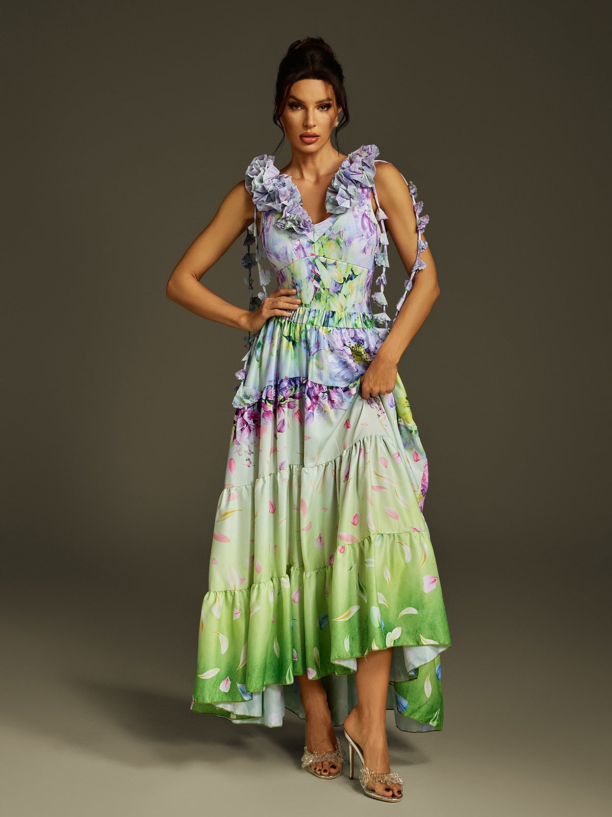Flower Printed Swimwear Two Piece Set