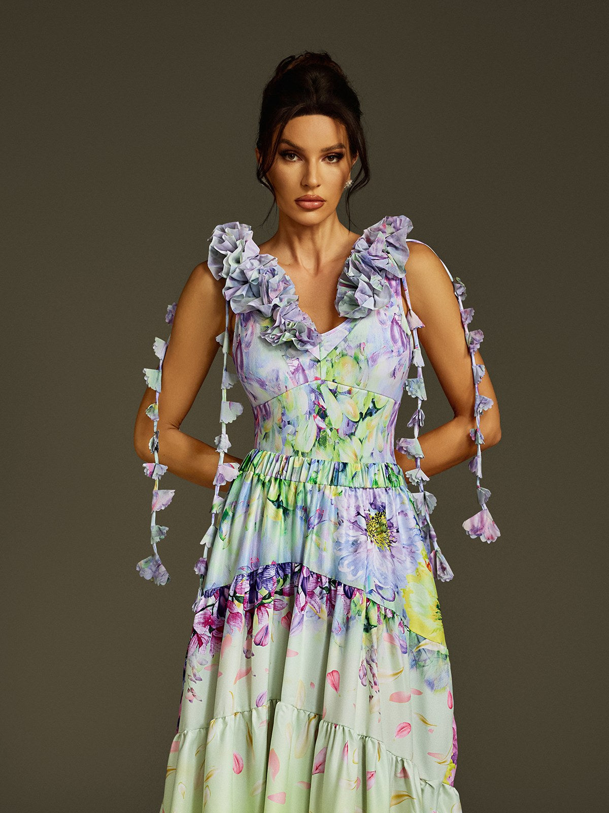 Flower Printed Swimwear Two Piece Set